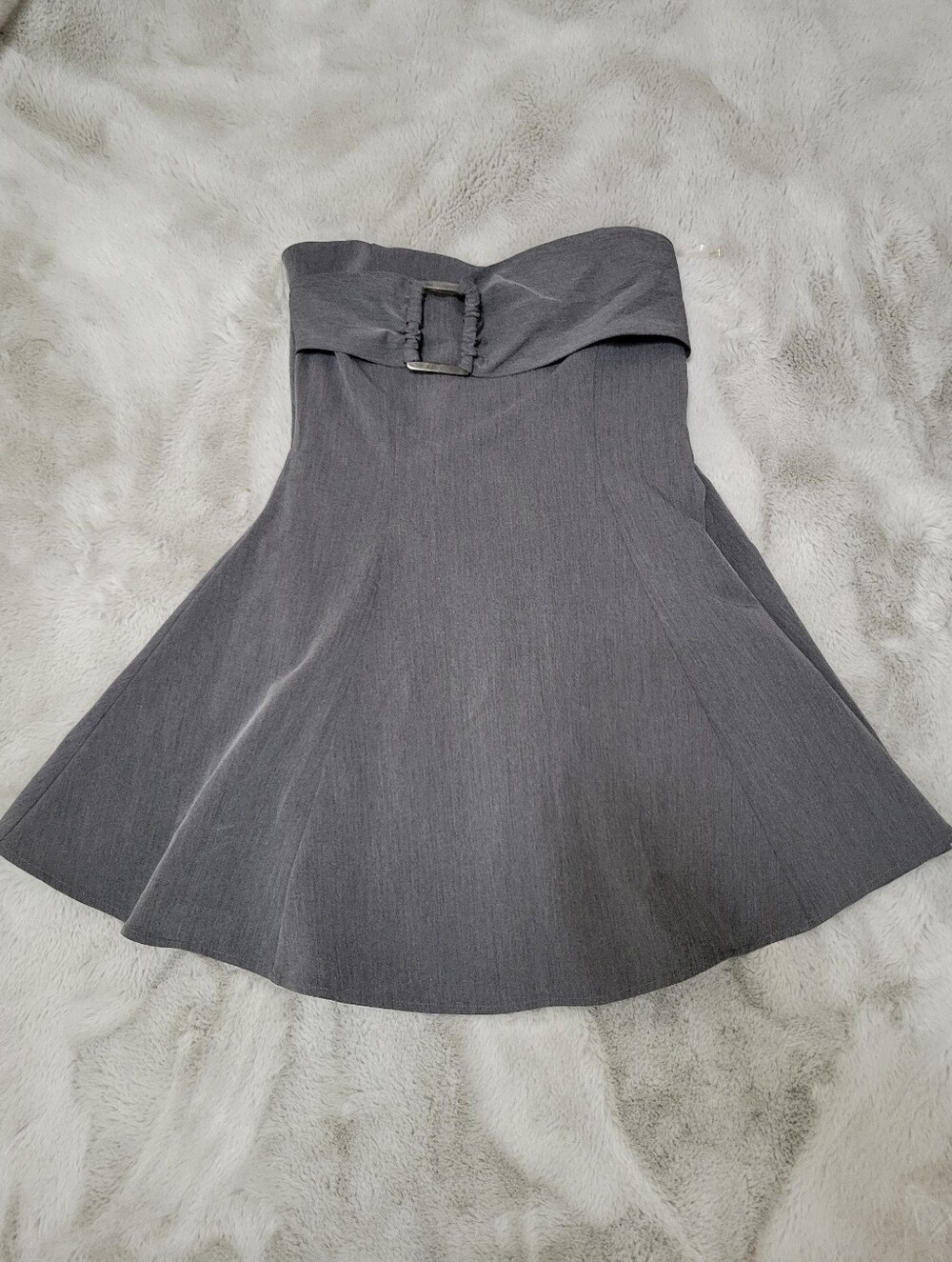 Nwot Lumiere Gray Strapless Mini Dress